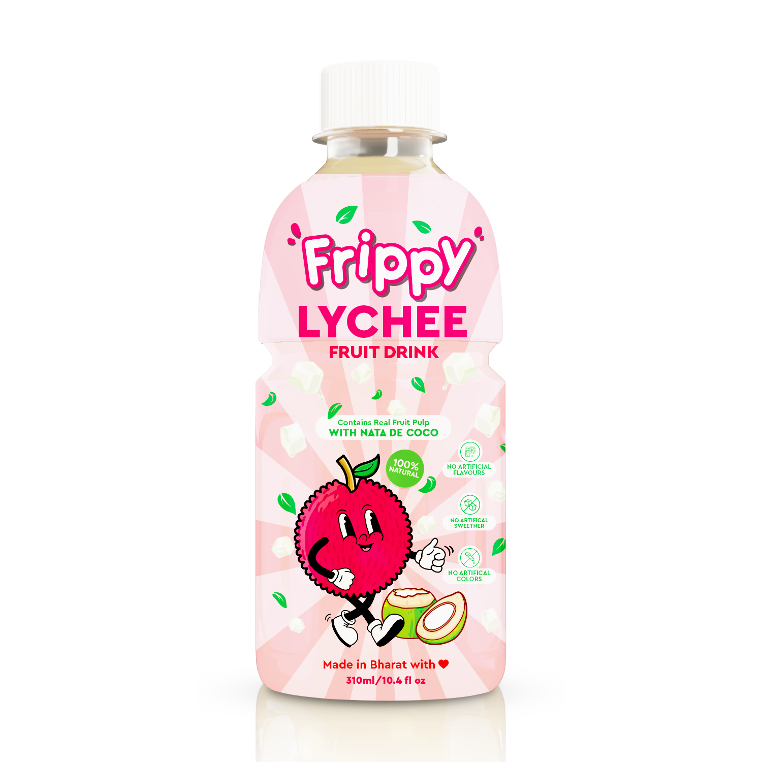 Frippy Lychee fruit drink bottle